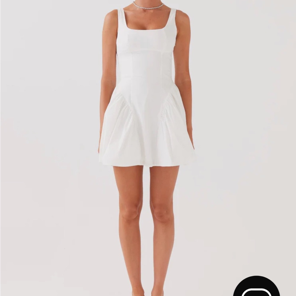 White corset mini dress